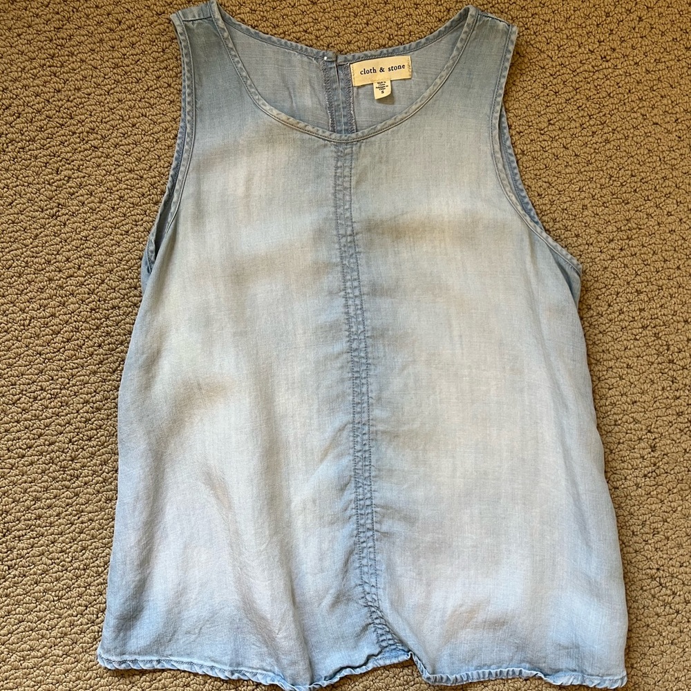 Anthropologie Cloth and Stone Denim Tank
